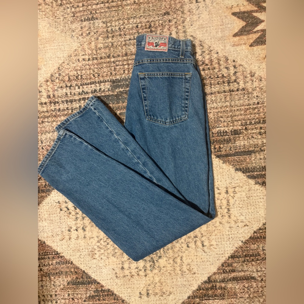 Vintage Rockies Relaxed Jeans Medium Wash Straight Leg Western - Size 9L